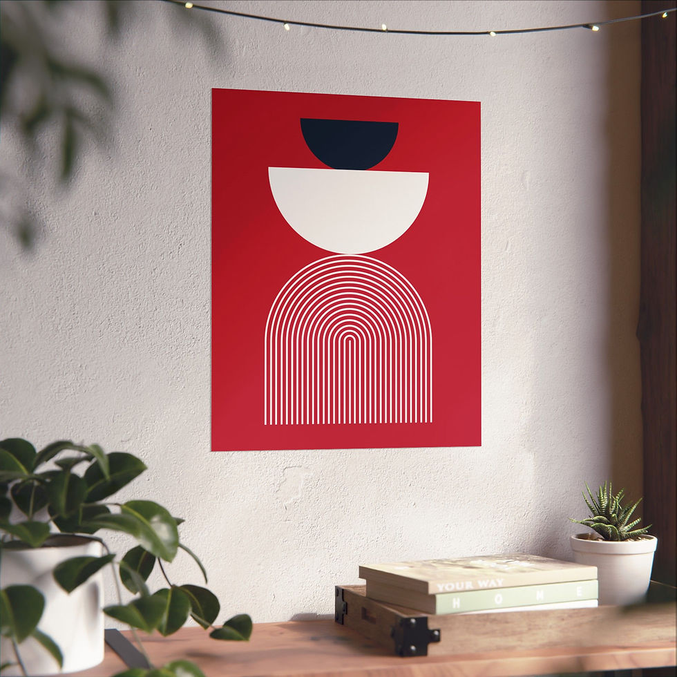 Thumbnail: Geometric 24 Matte Poster - St. Louis Cardinals - Away