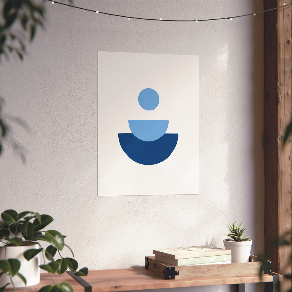 Thumbnail: Modern Geometric 28 Matte Poster - Kansas City Royals - Home