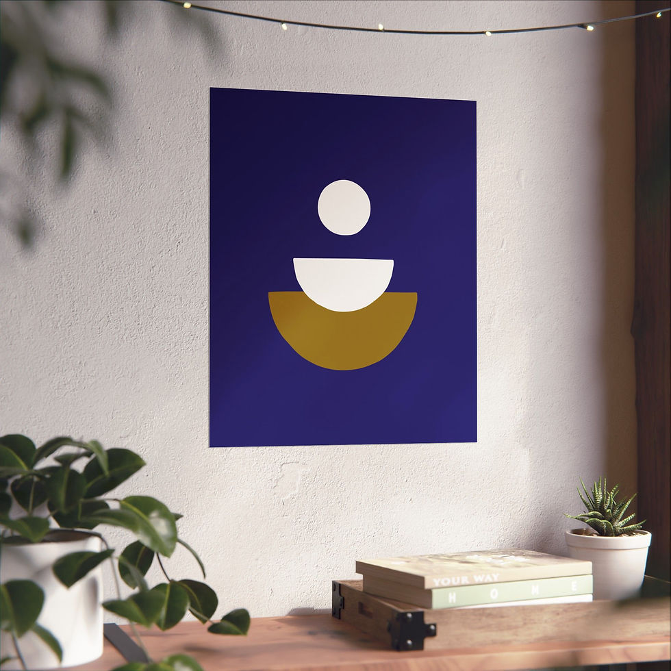 Thumbnail: Modern Geometric 28 Matte Poster - Baltimore Ravens - Away