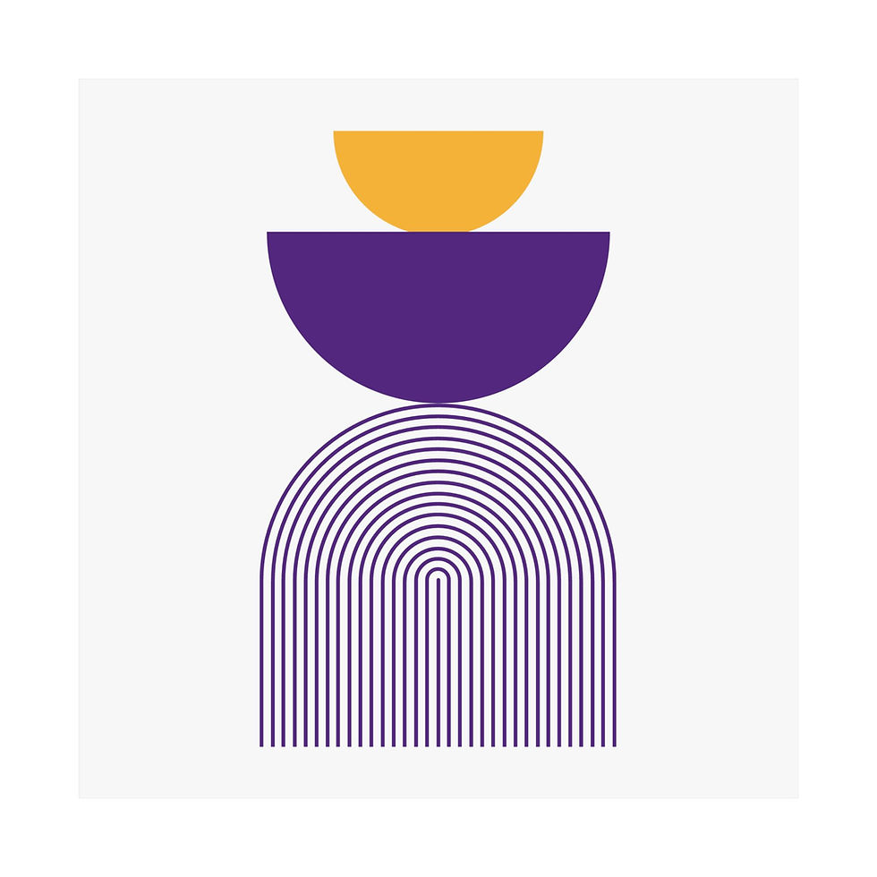 Thumbnail: Modern Geometric 24 Matte Poster - Los Angeles Lakers - Home