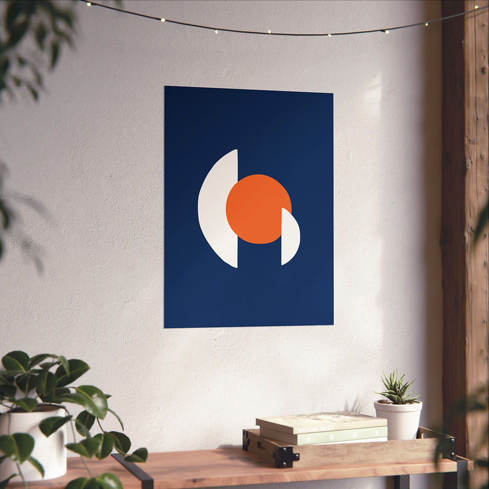 Thumbnail: Modern Geometric 30 Matte Poster - Houston Astros - Alt