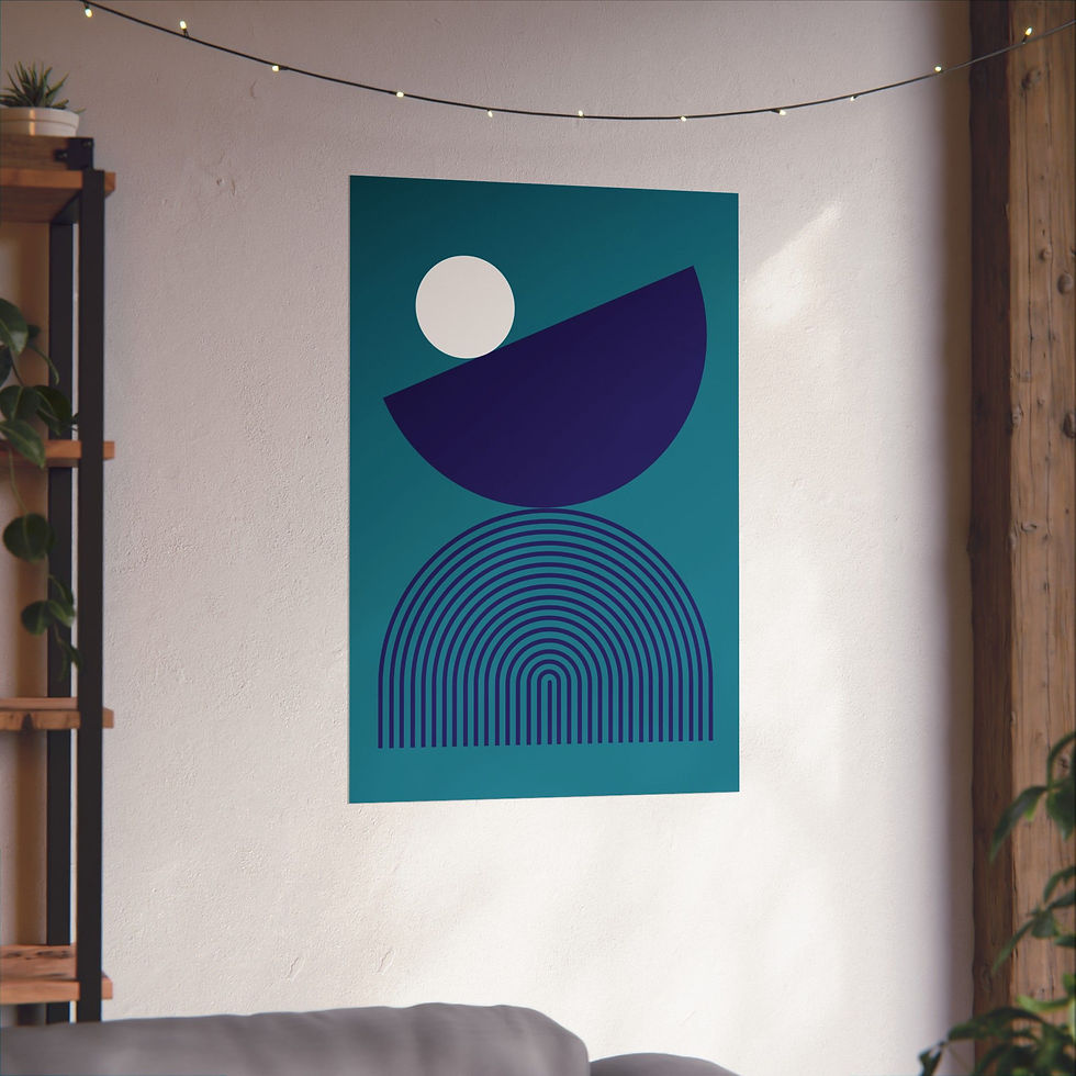 Thumbnail: Geometric 26 Matte Poster - Charlotte Hornets - Away