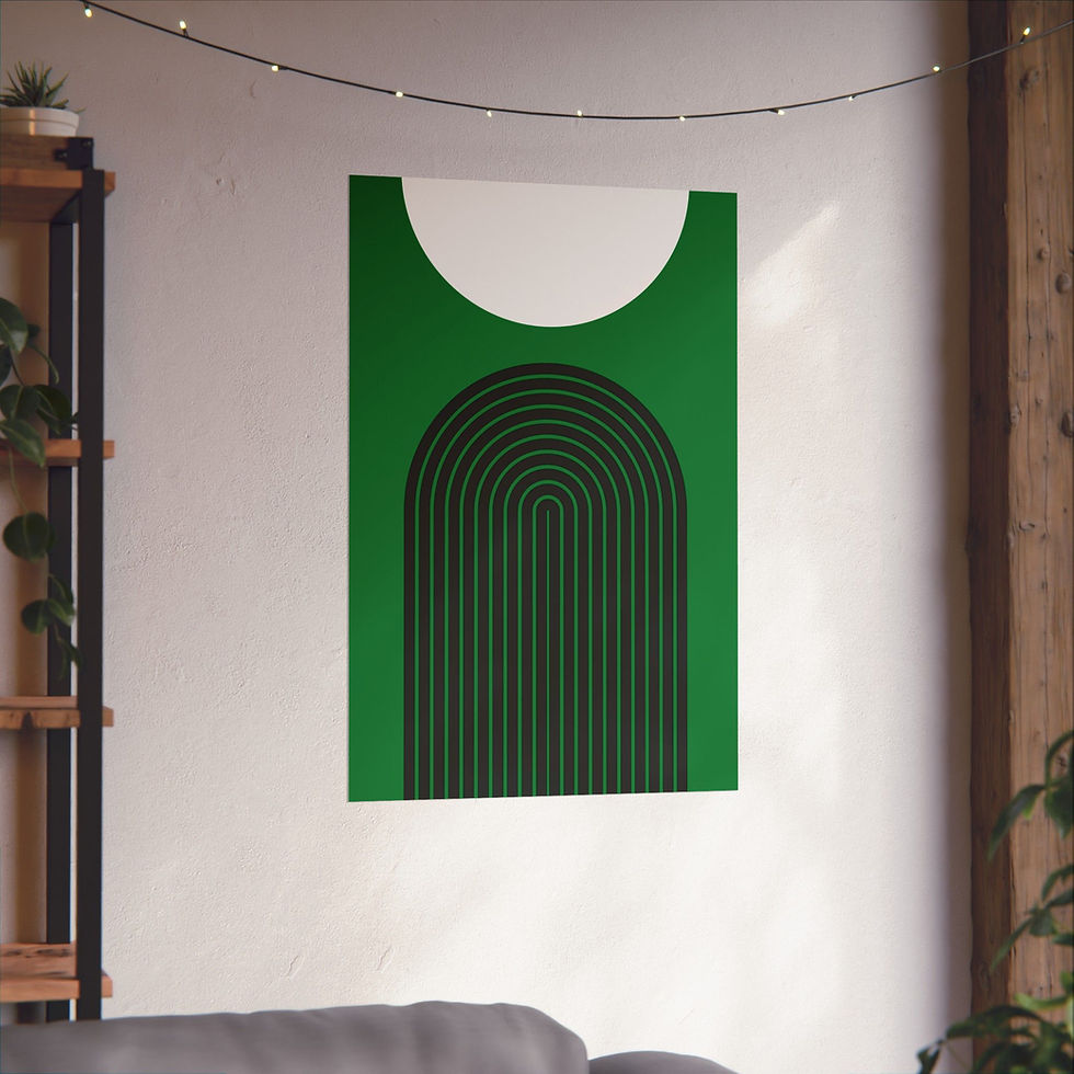 Thumbnail: Modern Geometric 9 Matte Poster - Boston Celtics - Away