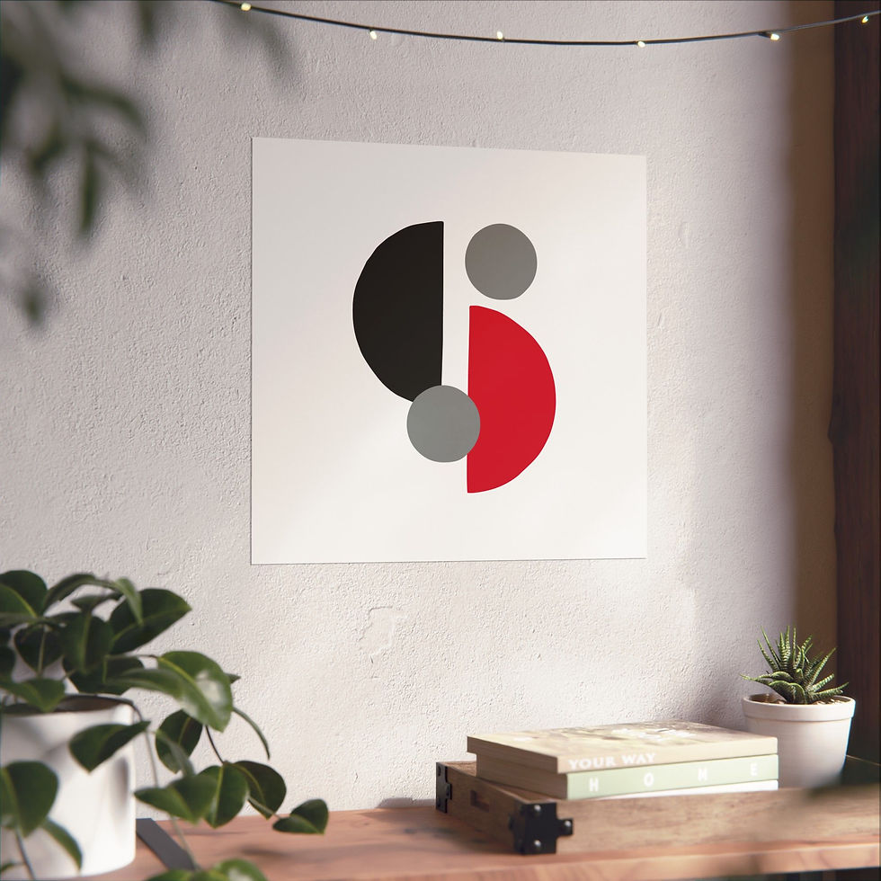 Thumbnail: Geometric 29 Matte Poster - Portland Trailblazers - Home