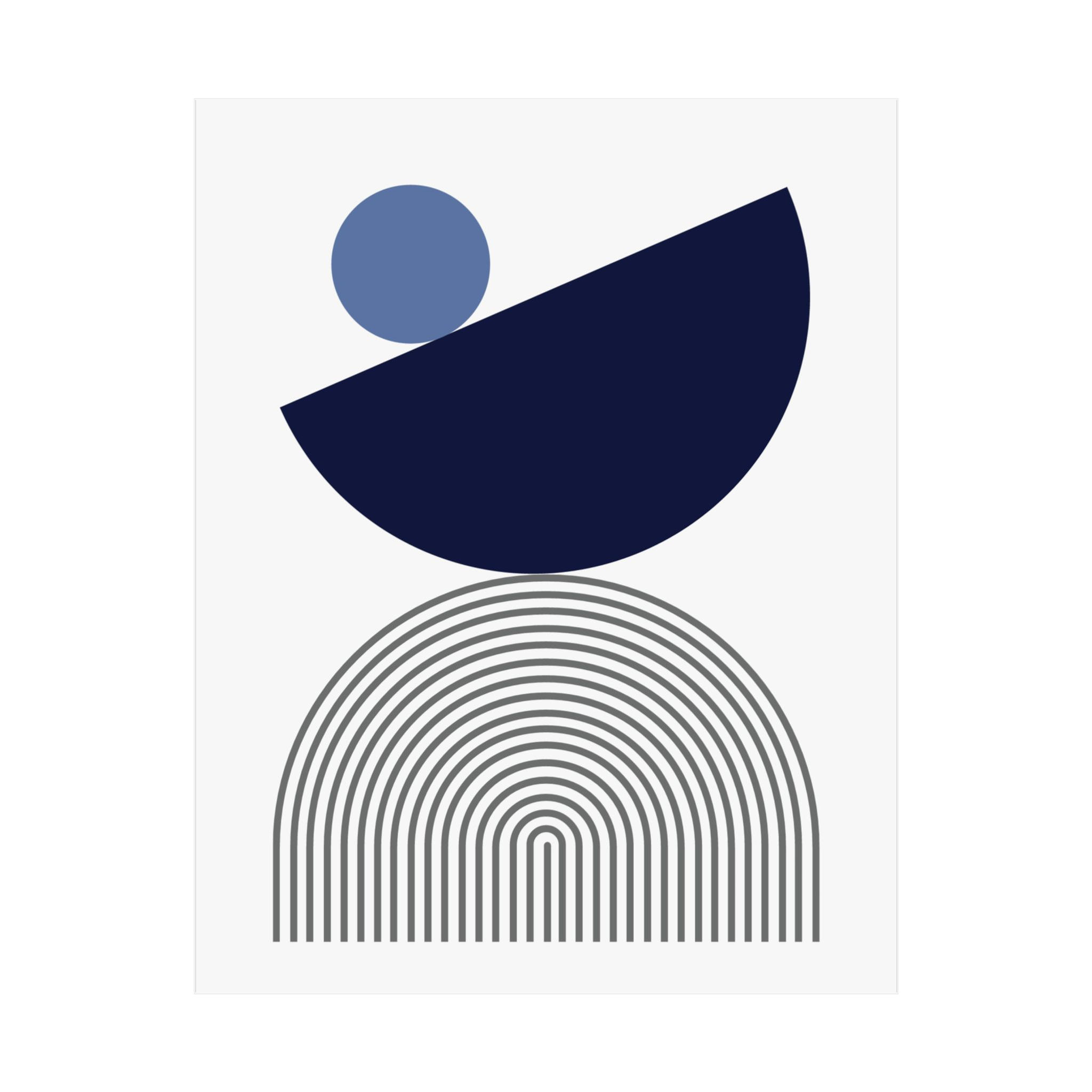 Modern Geometric 26 Matte Poster - Memphis Grizzlies - Home