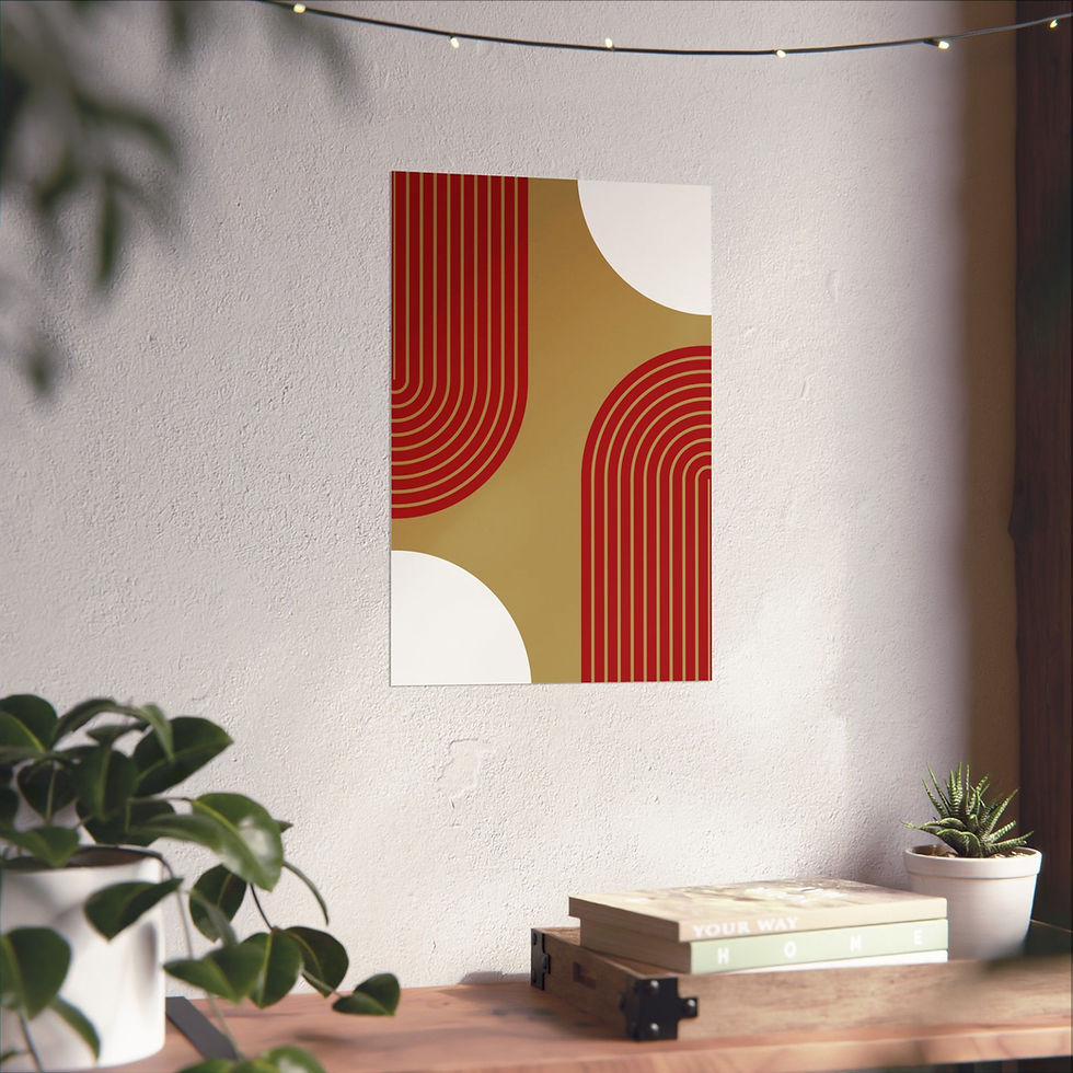Thumbnail: Modern Geometric - 10 - Matte Poster - San Francisco 49ers - Alt