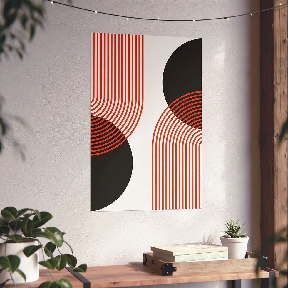 Thumbnail: Modern Geometric 25 Matte Poster - Baltimore Orioles - Home