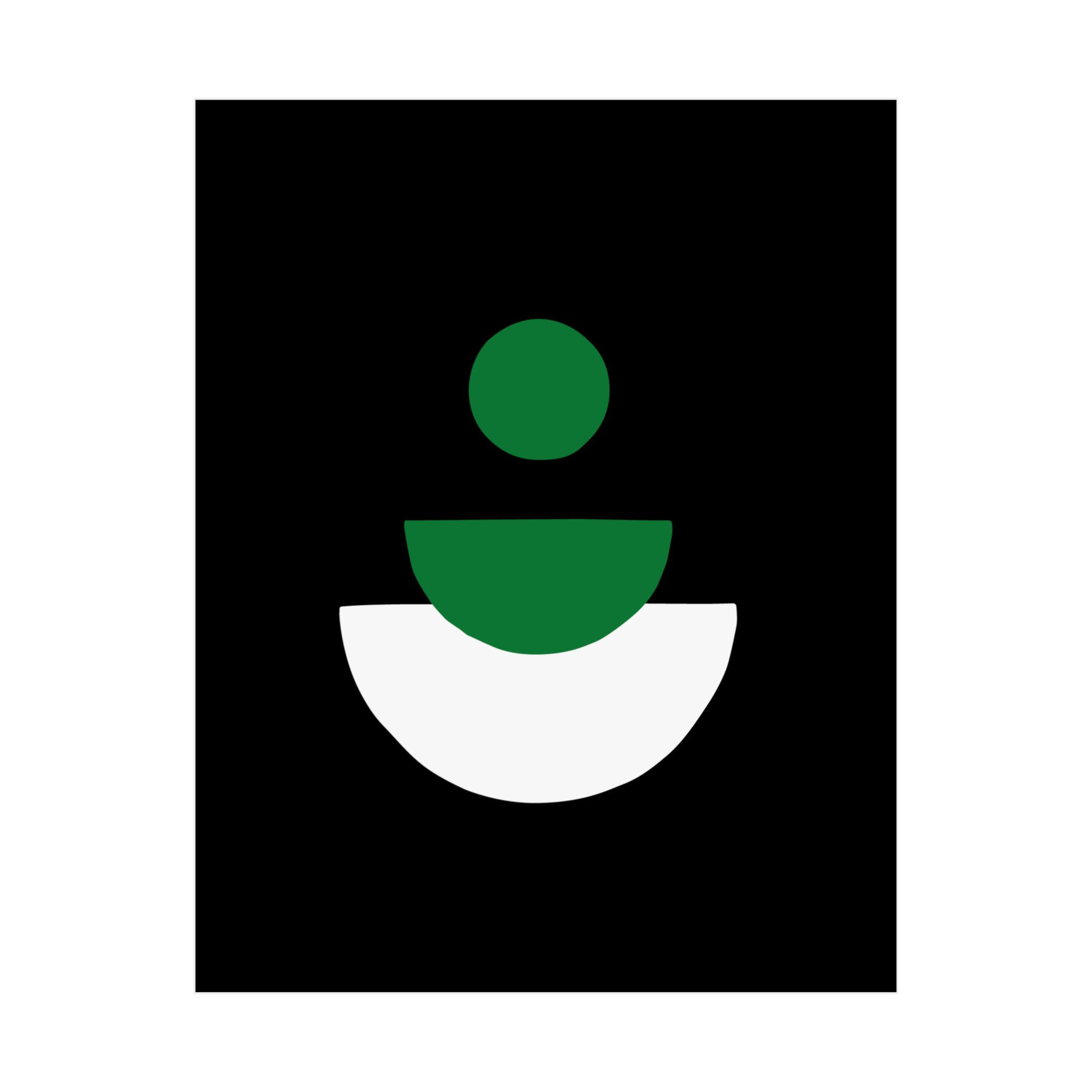 Modern Geometric 28 Matte Poster - Boston Celtics - Alt