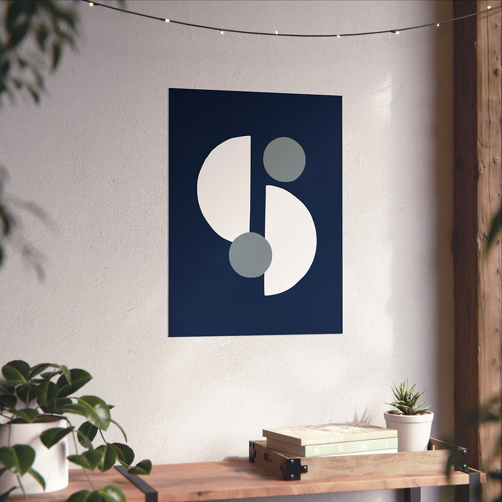 Thumbnail: Modern Geometric 29 Matte Poster - Dallas Cowboys - Away
