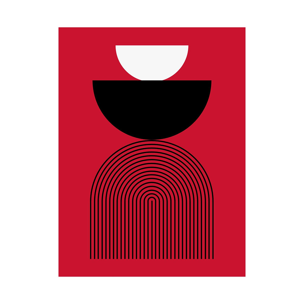 Thumbnail: Geometric 24 Matte Poster - Portland Trailblazers - Alt