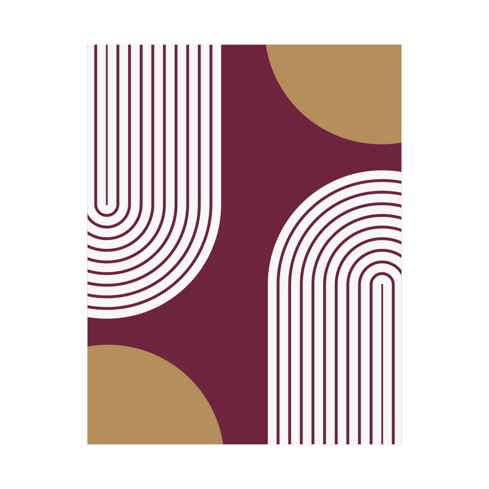 Modern Geometric 10 Matte Poster - Cleveland Cavilers - Away