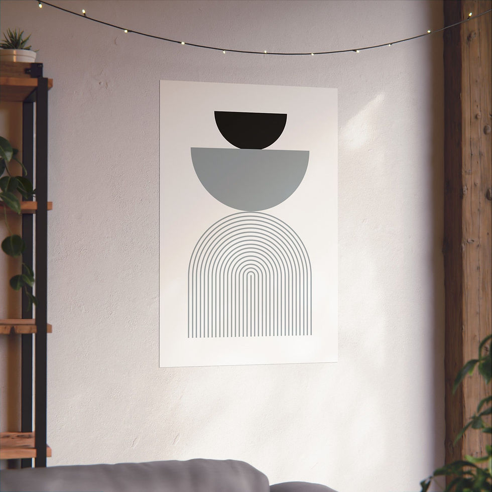 Thumbnail: Modern Geometric 24 Matte Poster - Las Vegas Raiders - Home