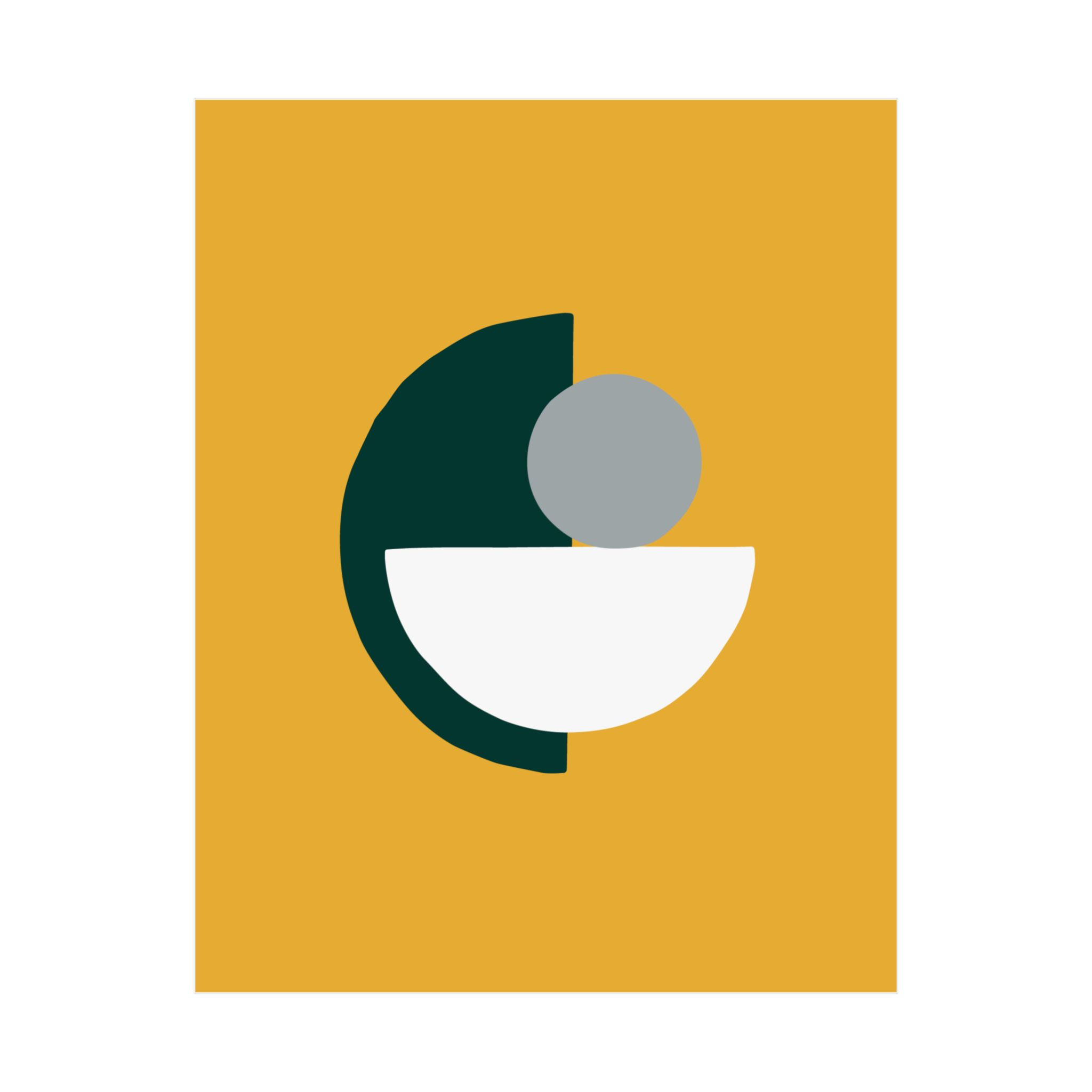 Modern Geometric 31 Matte Poster - Oakland A's - Alt