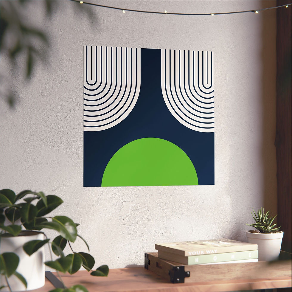 Thumbnail: Modern Geometric - 11 - Matte Poster - Seattle Seahawks - Away