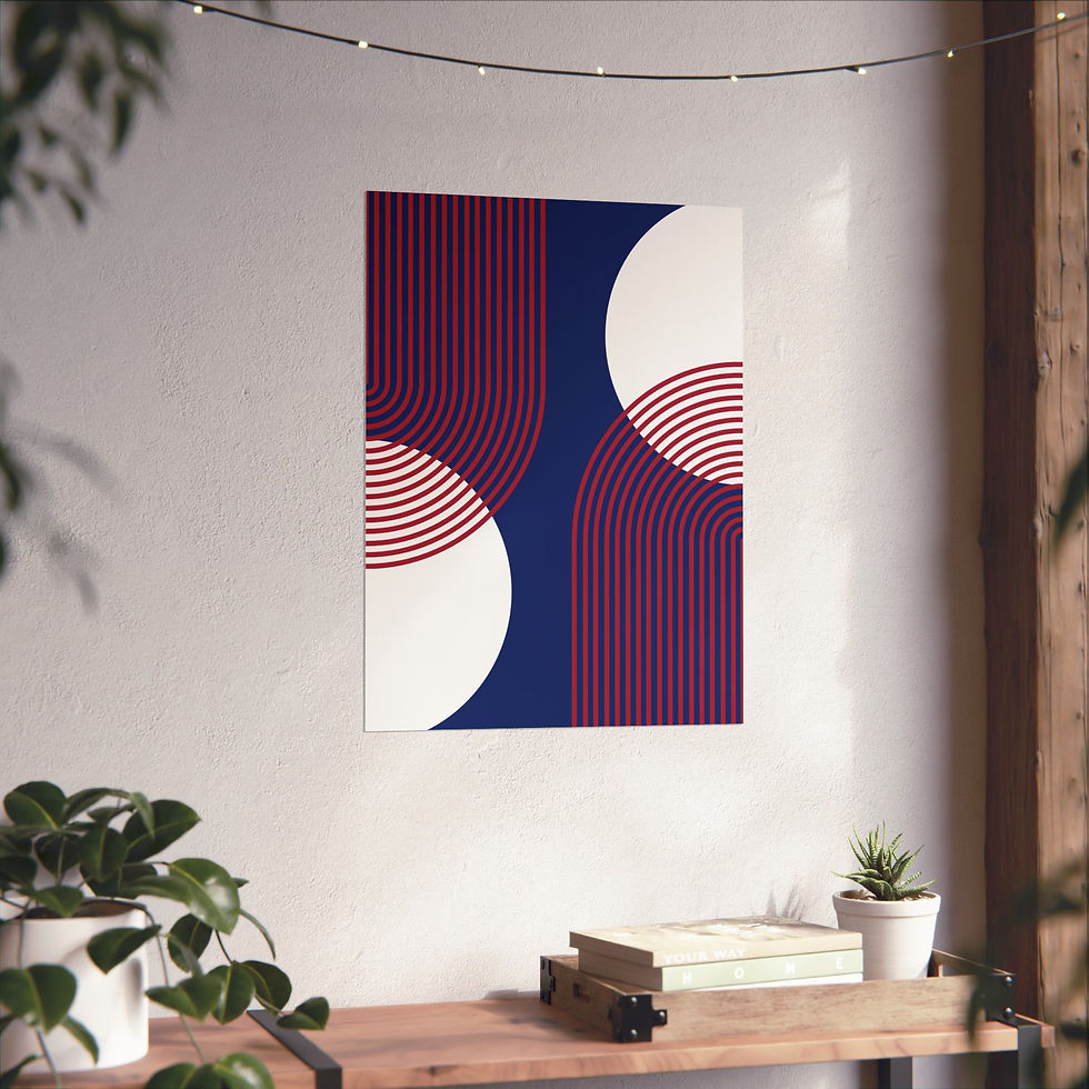Thumbnail: Modern Geometric 25 Matte Poster - New York Giants - Away