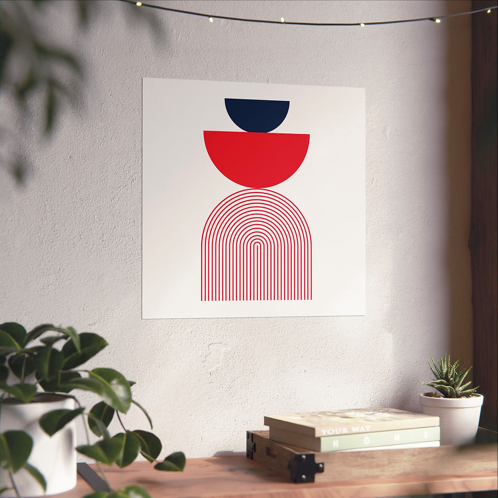 Thumbnail: Geometric 24 Matte Poster - Washington Wizards - Home