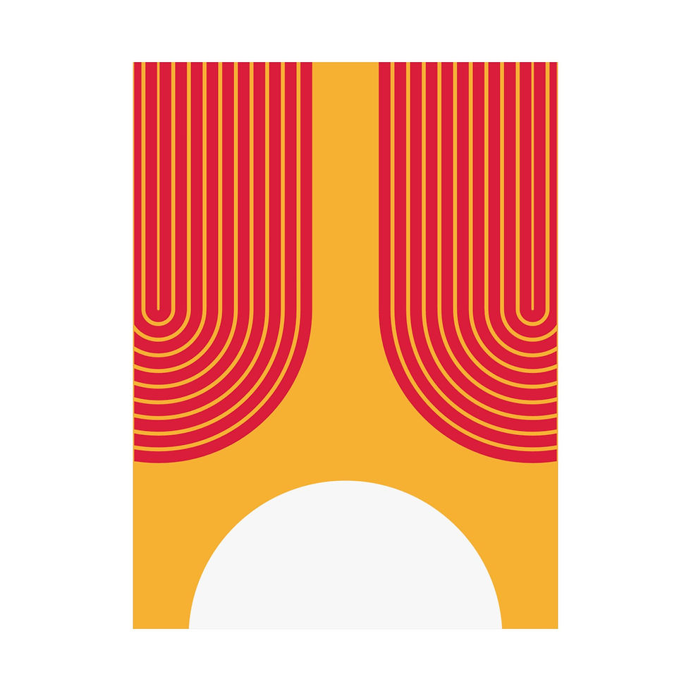 Thumbnail: Modern Geometric 11 Matte Poster - Kansas City Chiefs - Alt