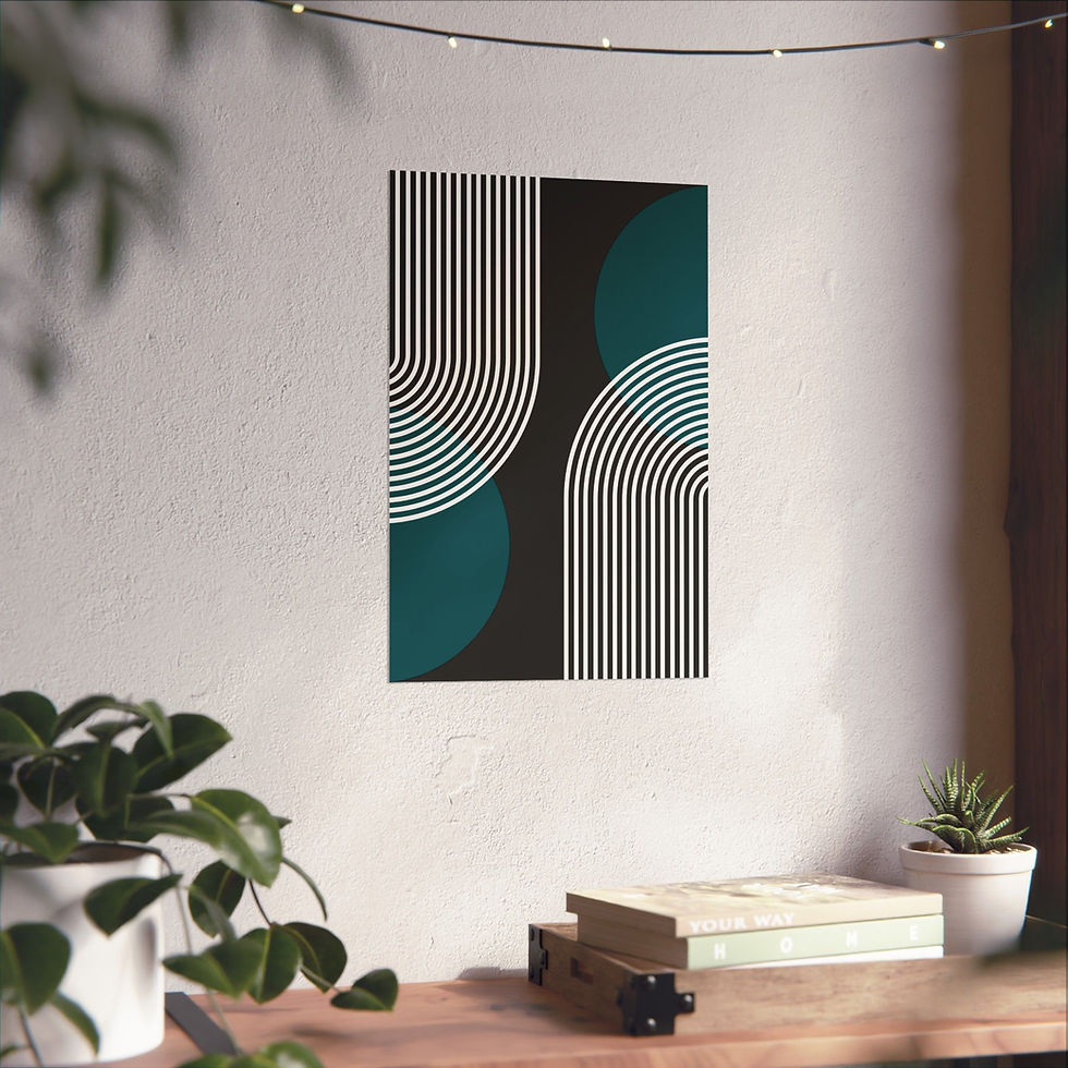 Thumbnail: Modern Geometric - 25 - Matte Poster - Philadelphia Eagles - Alt