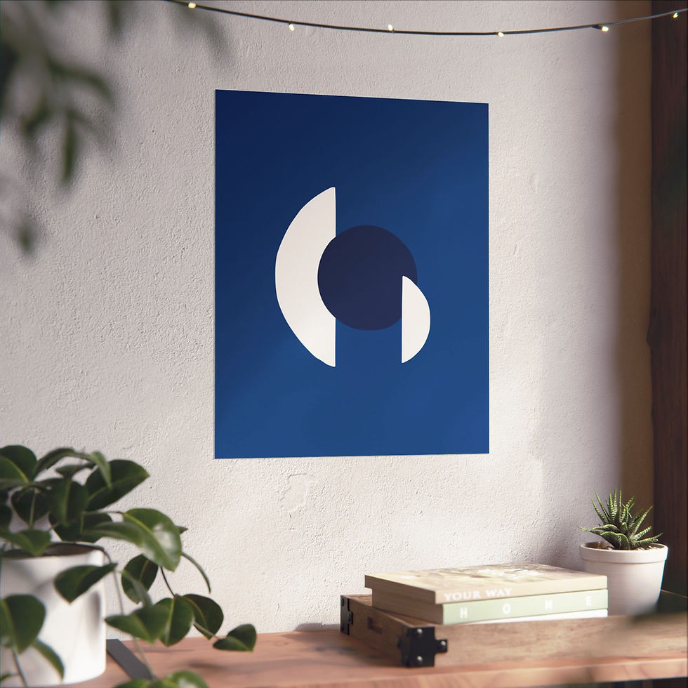 Thumbnail: Modern Geometric 30 Matte Poster - Toronto Blue Jays - Alt
