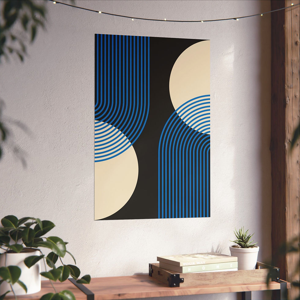 Thumbnail: Modern Geometric 25 Matte Poster - Milwaukee Bucks - Alt