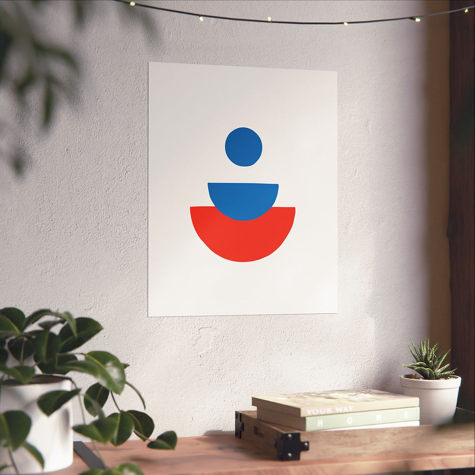 Thumbnail: Modern Geometric 28 Matte Poster - Oklahoma City Thunder - Home