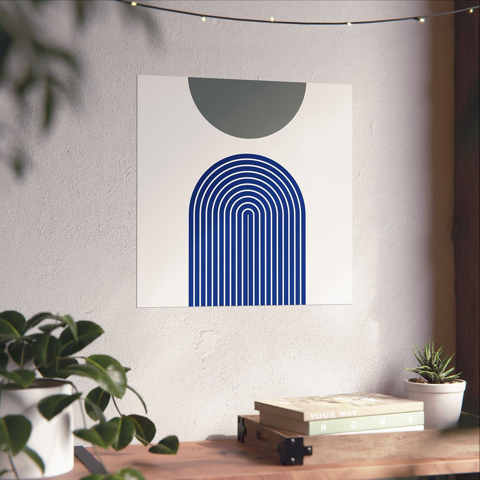 Thumbnail: Modern Geometric 09 Matte Poster - Dallas Cowboys - Home
