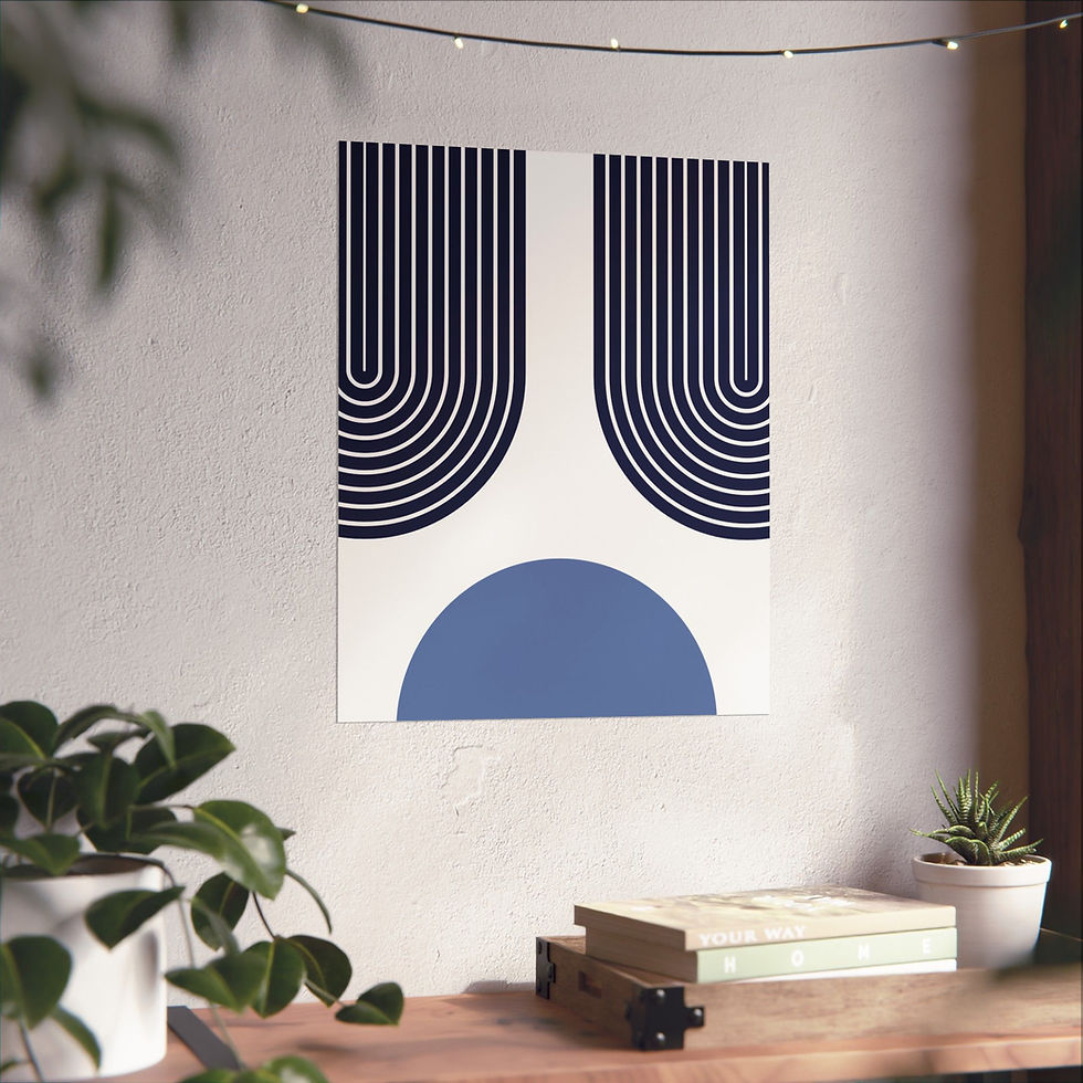 Thumbnail: Modern Geometric 11 Matte Poster - Memphis Grizzlies - Home