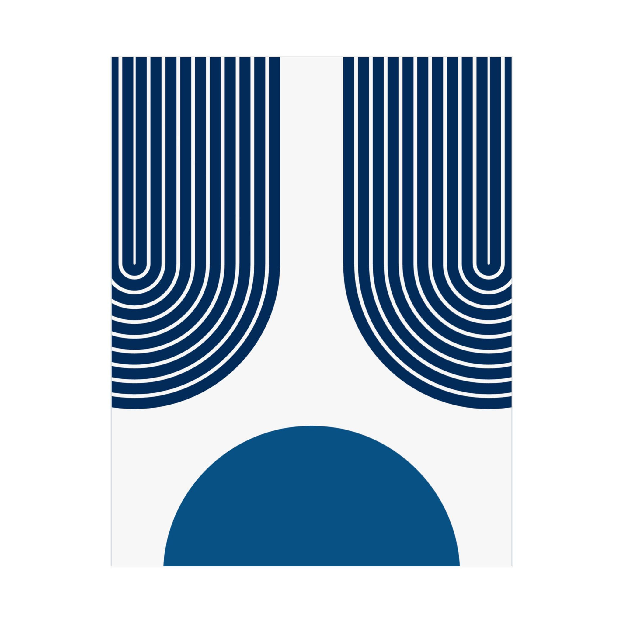 Modern Geometric 11 Matte Poster - Dallas Mavericks - Home