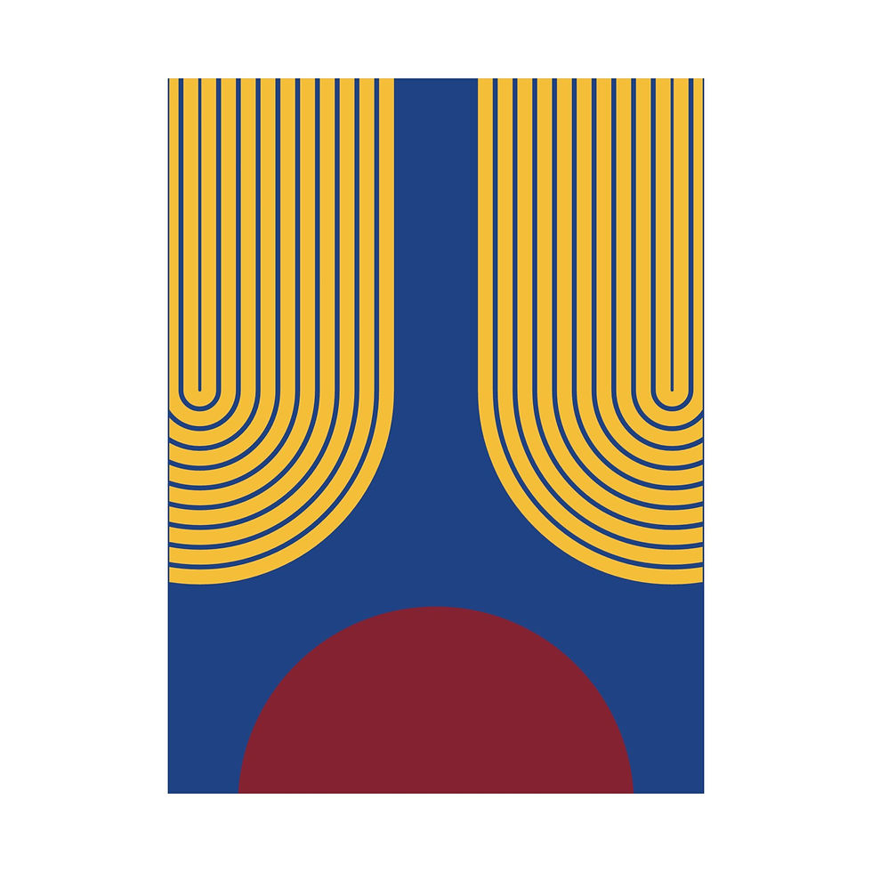 Thumbnail: Modern Geometric 11 Matte Poster - Denver Nuggets - Alt