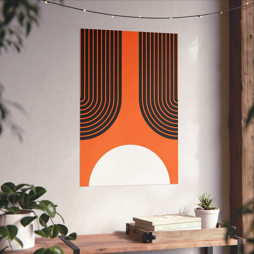 Thumbnail: Modern Geometric 11 Matte Poster - San Francisco Giants - Alt