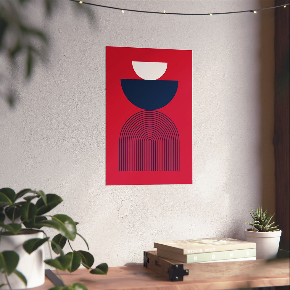 Thumbnail: Geometric 24 Matte Poster - Minnesota Twins - Alt