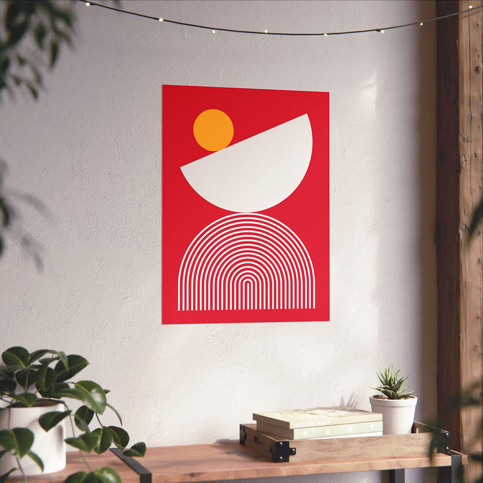 Thumbnail: Modern Geometric 26 Matte Poster - Kansas City Chiefs - Away