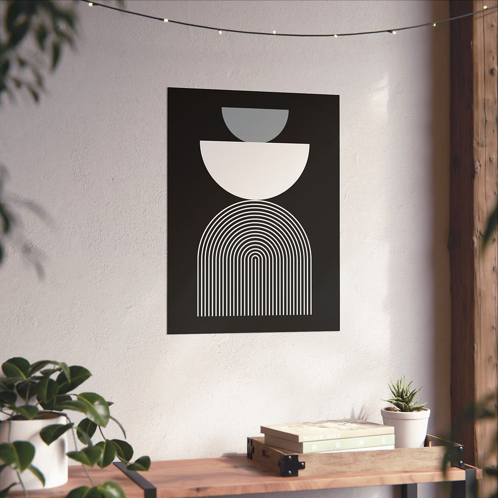 Thumbnail: Modern Geometric 24 Matte Poster - Las Vegas Raiders - Away