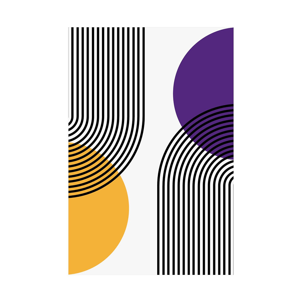 Thumbnail: Modern Geometric 25 Matte Poster - Los Angeles Lakers - Home