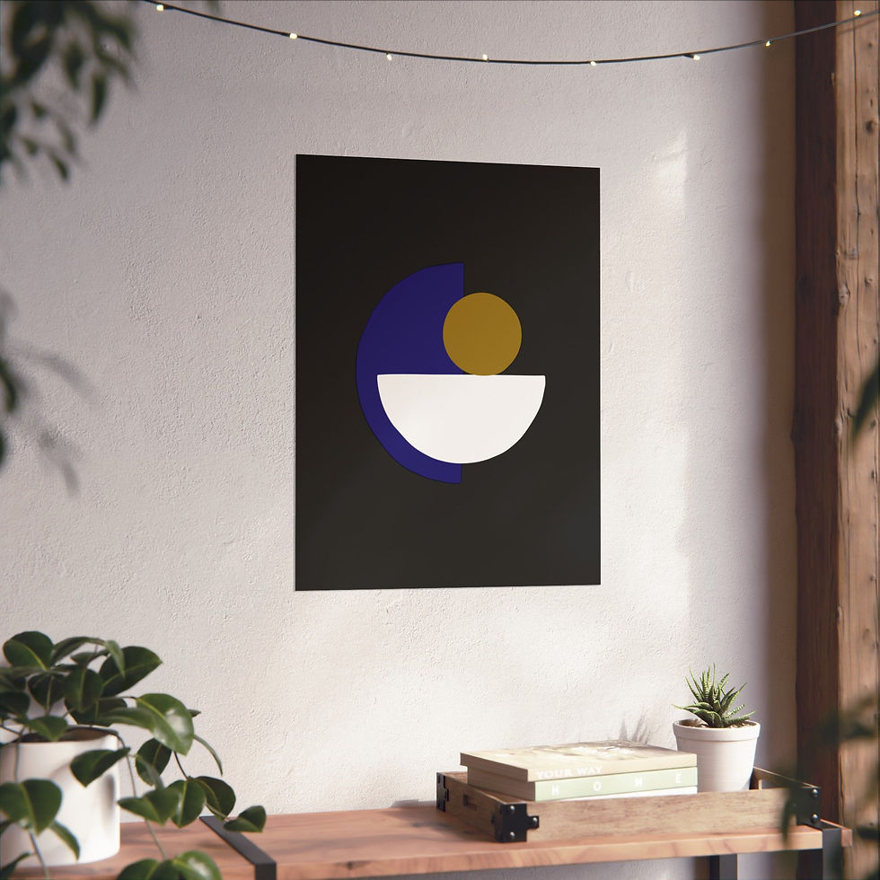 Thumbnail: Modern Geometric 31 Matte Poster - Baltimore Ravens - Alt