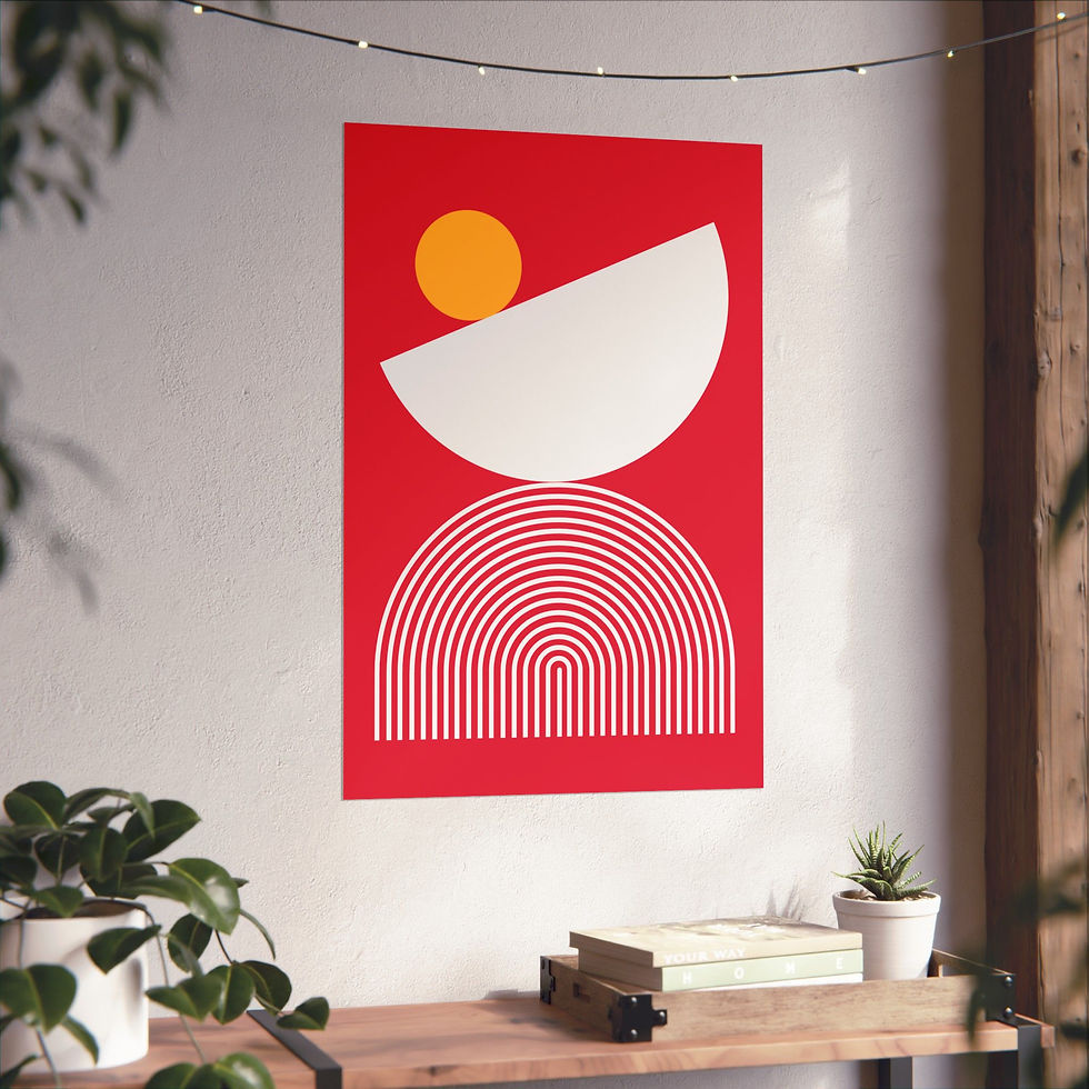 Thumbnail: Modern Geometric 26 Matte Poster - Kansas City Chiefs - Away