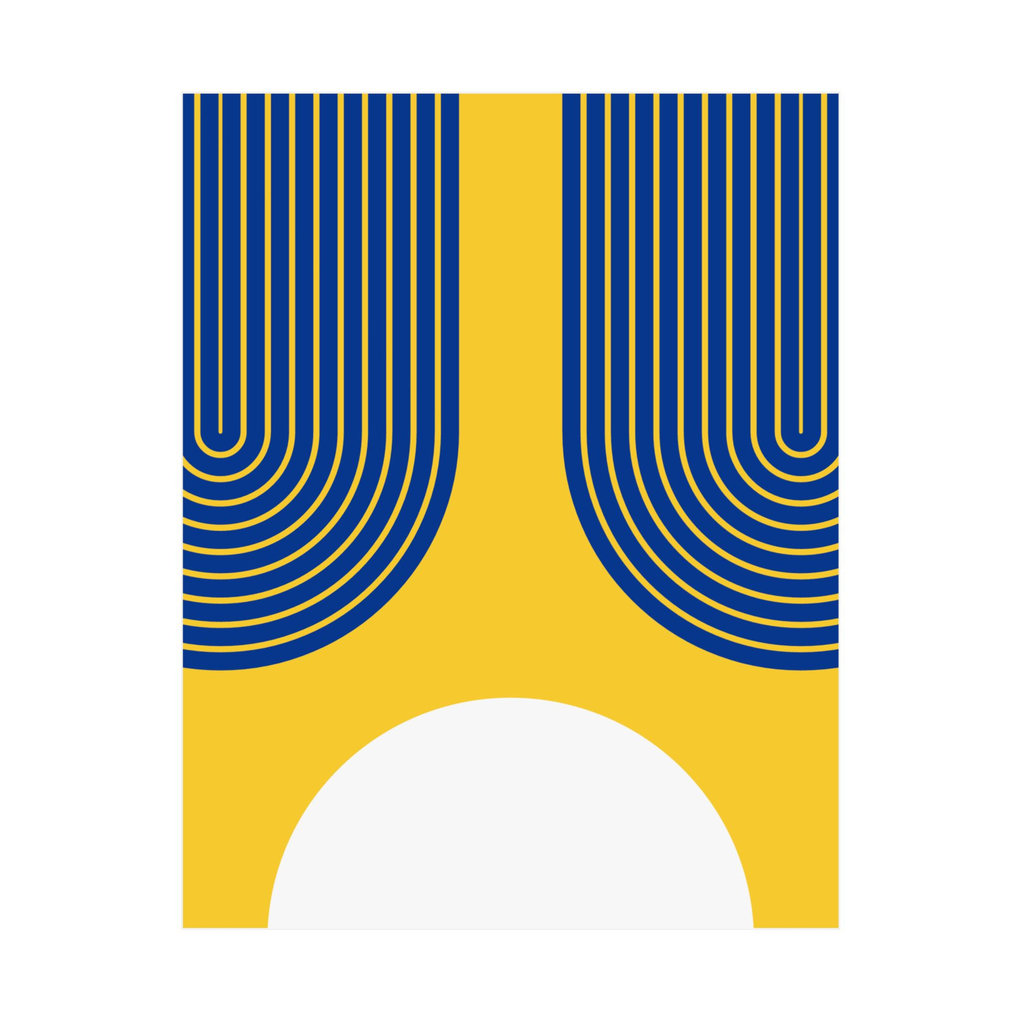Modern Geometric 11 Matte Poster - Los Angeles Rams - Alt