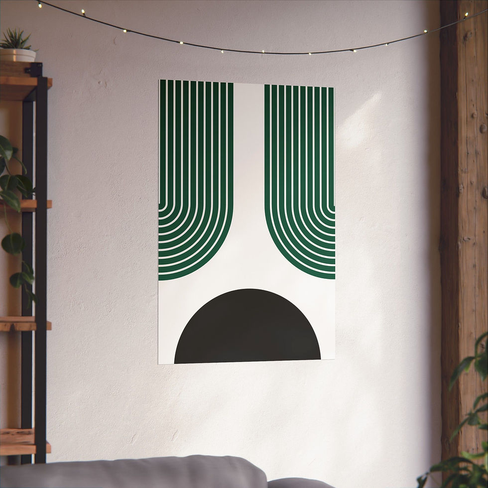 Thumbnail: Modern Geometric 11 Matte Poster - New York Jets - Home