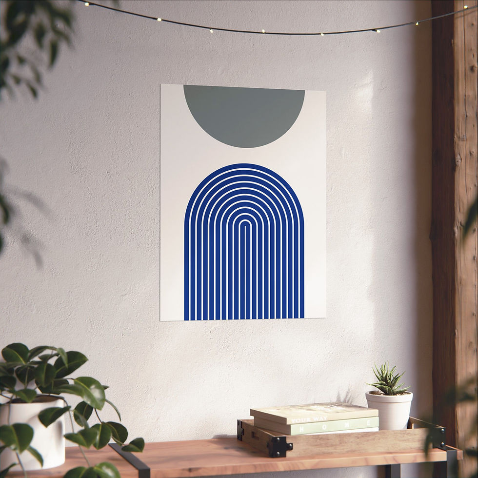 Thumbnail: Modern Geometric 09 Matte Poster - Dallas Cowboys - Home