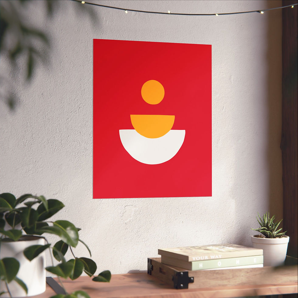 Thumbnail: Modern Geometric 28 Matte Poster - Kansas City Chiefs - Away
