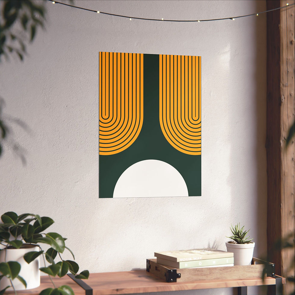 Thumbnail: Modern Geometric 11 Matte Poster - Green Bay Packers - Away