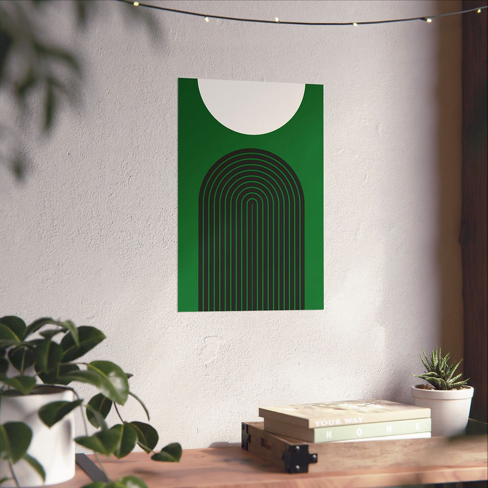 Thumbnail: Modern Geometric 9 Matte Poster - Boston Celtics - Away