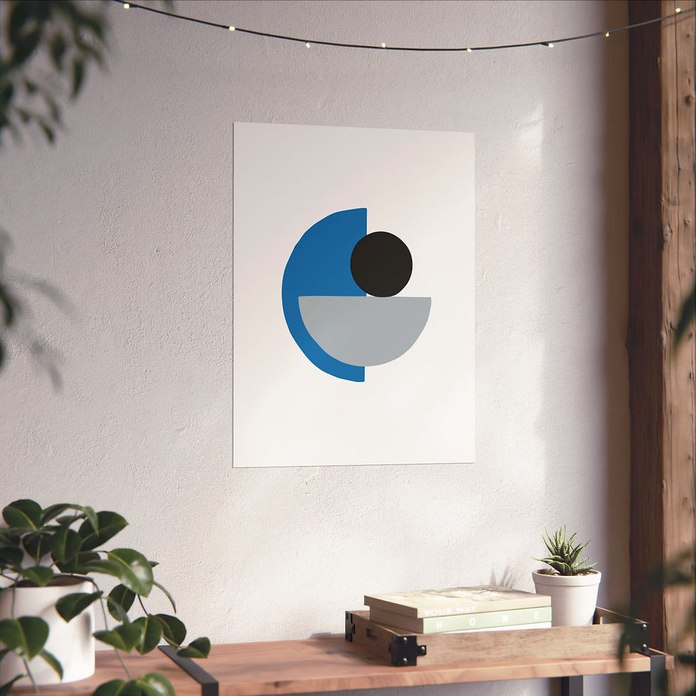 Thumbnail: Geometric 31 Matte Poster - Detroit Lions - Home