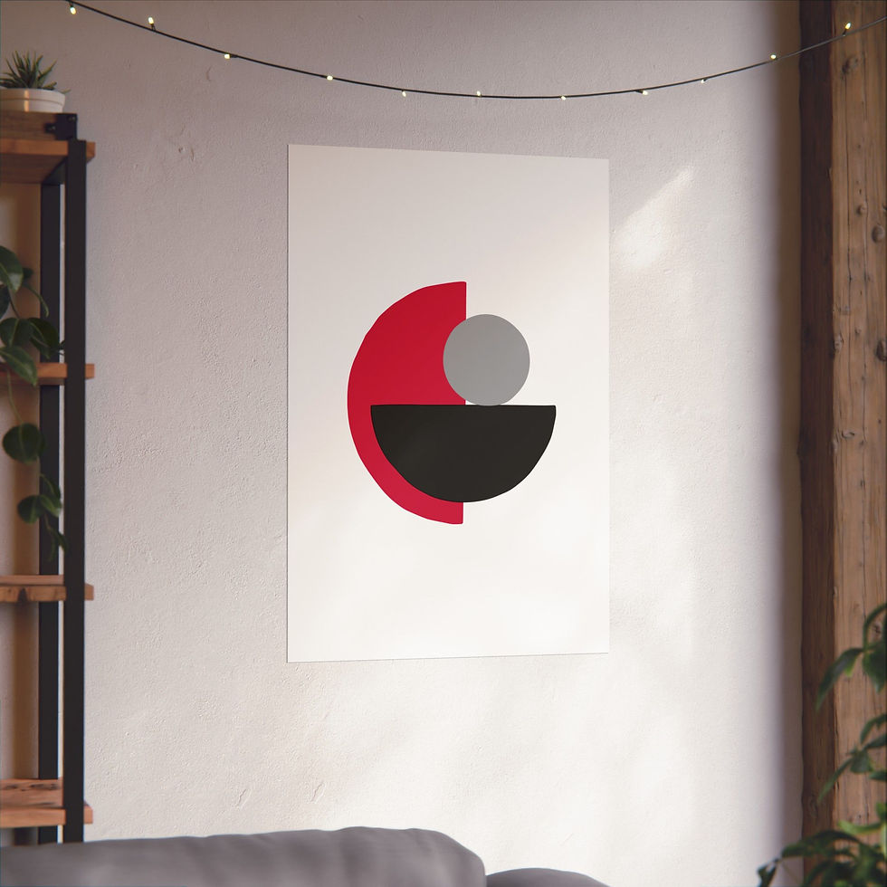 Thumbnail: Geometric 31 Matte Poster -Toronto Raptors - Home