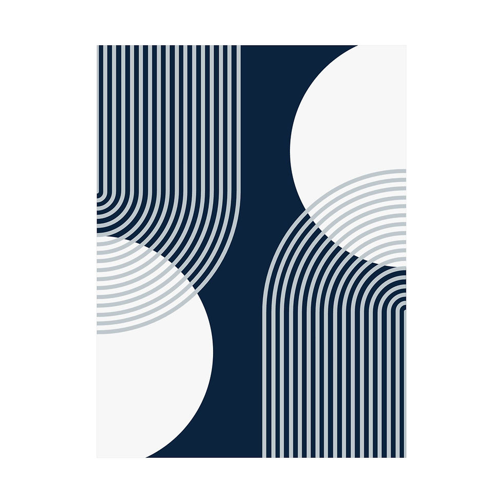Thumbnail: Modern Geometric 25 Matte Poster - New York Yankees - Away