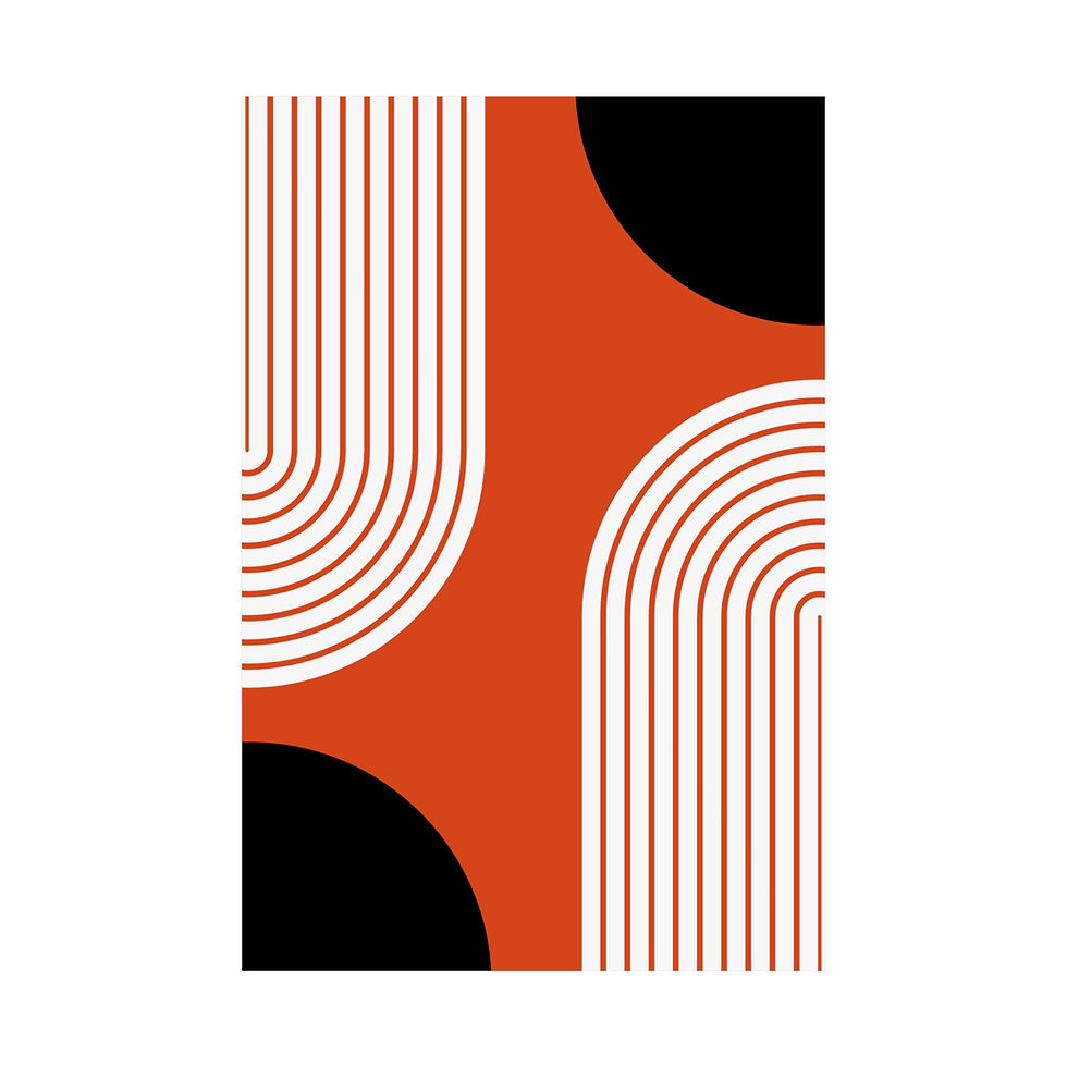 Thumbnail: Modern Geometric 10 Matte Poster - Baltimore Orioles - Alt