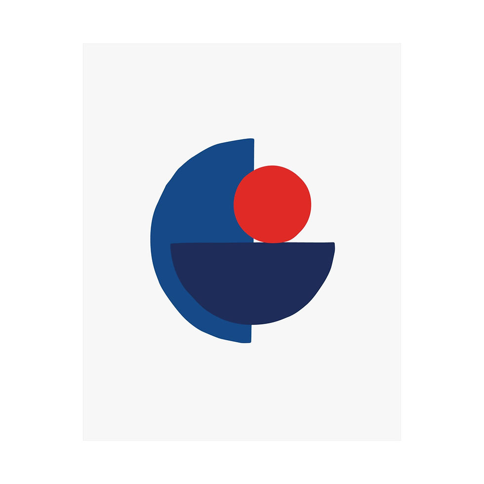 Thumbnail: Modern Geometric 31 Matte Poster - Toronto Blue Jays - Home