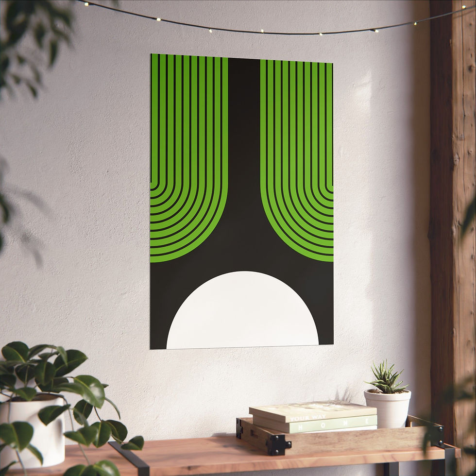 Thumbnail: Modern Geometric 11 Matte Poster - Minnesota Timberwolves - Alt