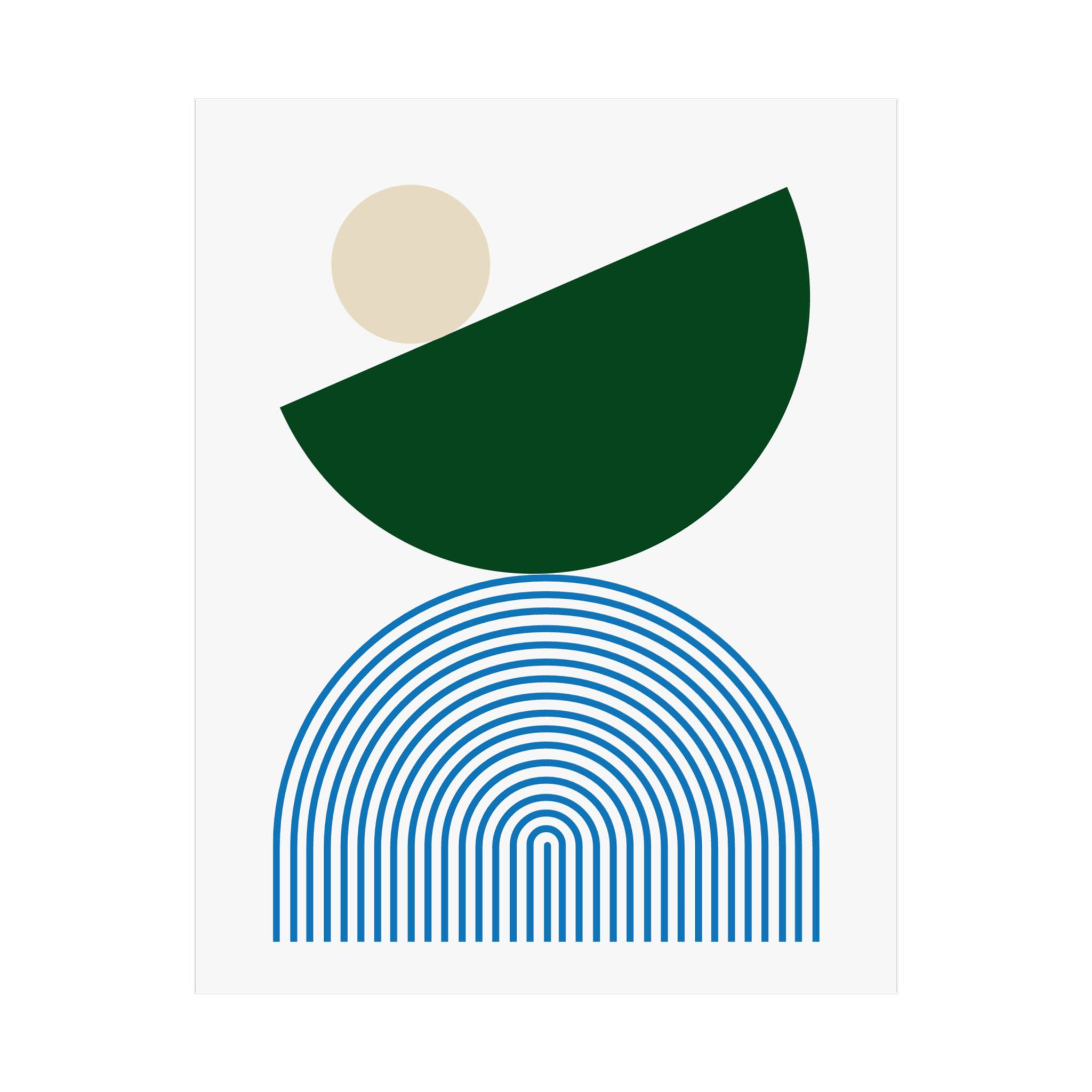 Modern Geometric 26 Matte Poster - Milwaukee Bucks - Home