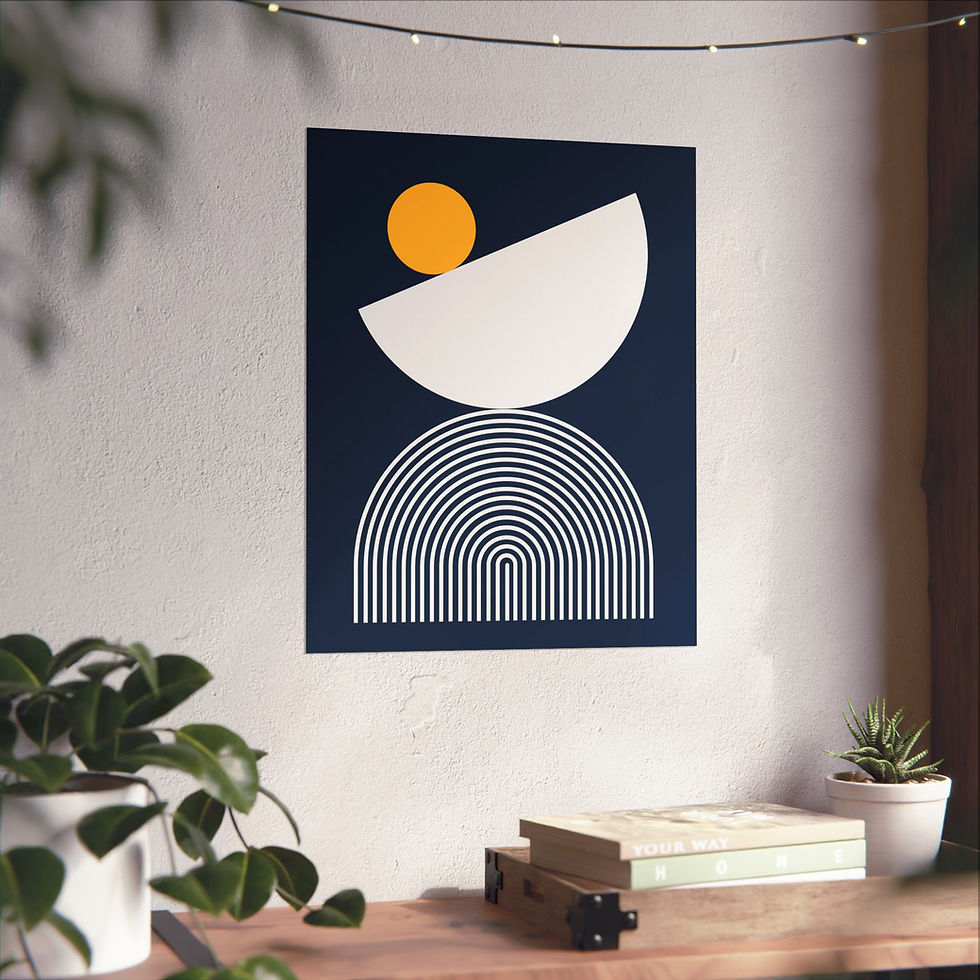 Thumbnail: Modern Geometric 26 Matte Poster - Denver Nuggets - Away